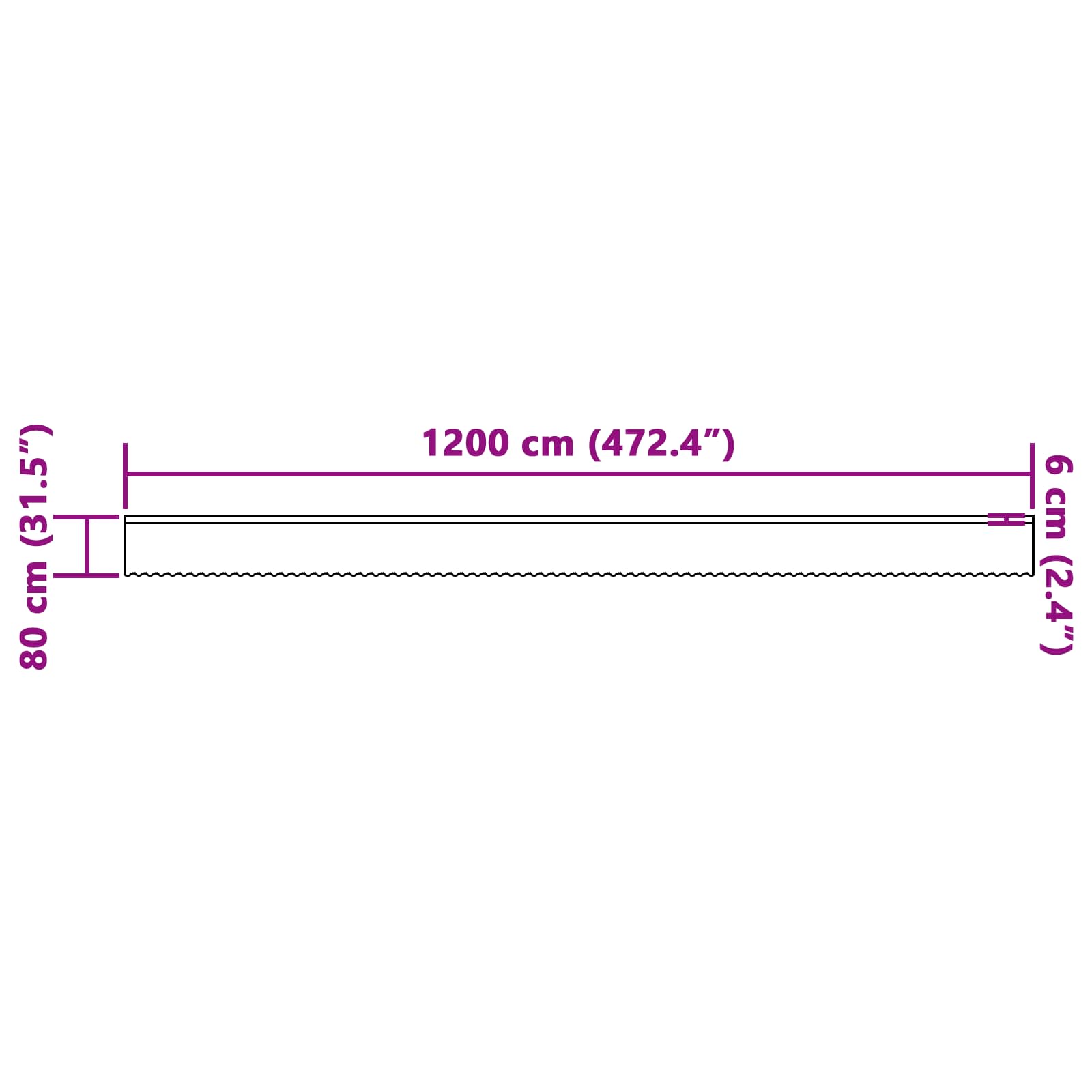 vidaXL Firanka Koronkowa z zasłonami Biały 80 x 1200 cm Poliester