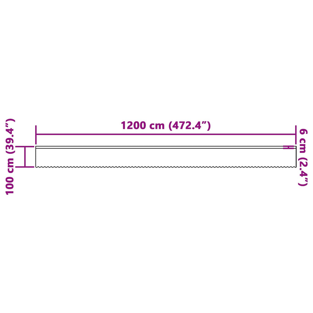 vidaXL Firanka Koronkowa z zasłonami Biały 100 x 1200 cm Poliester