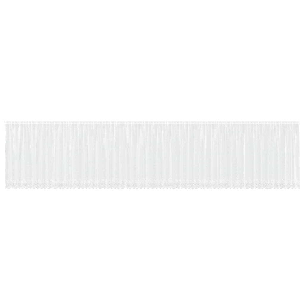 vidaXL Firanka Koronkowa z zasłonami Biały 160 x 1200 cm Poliester