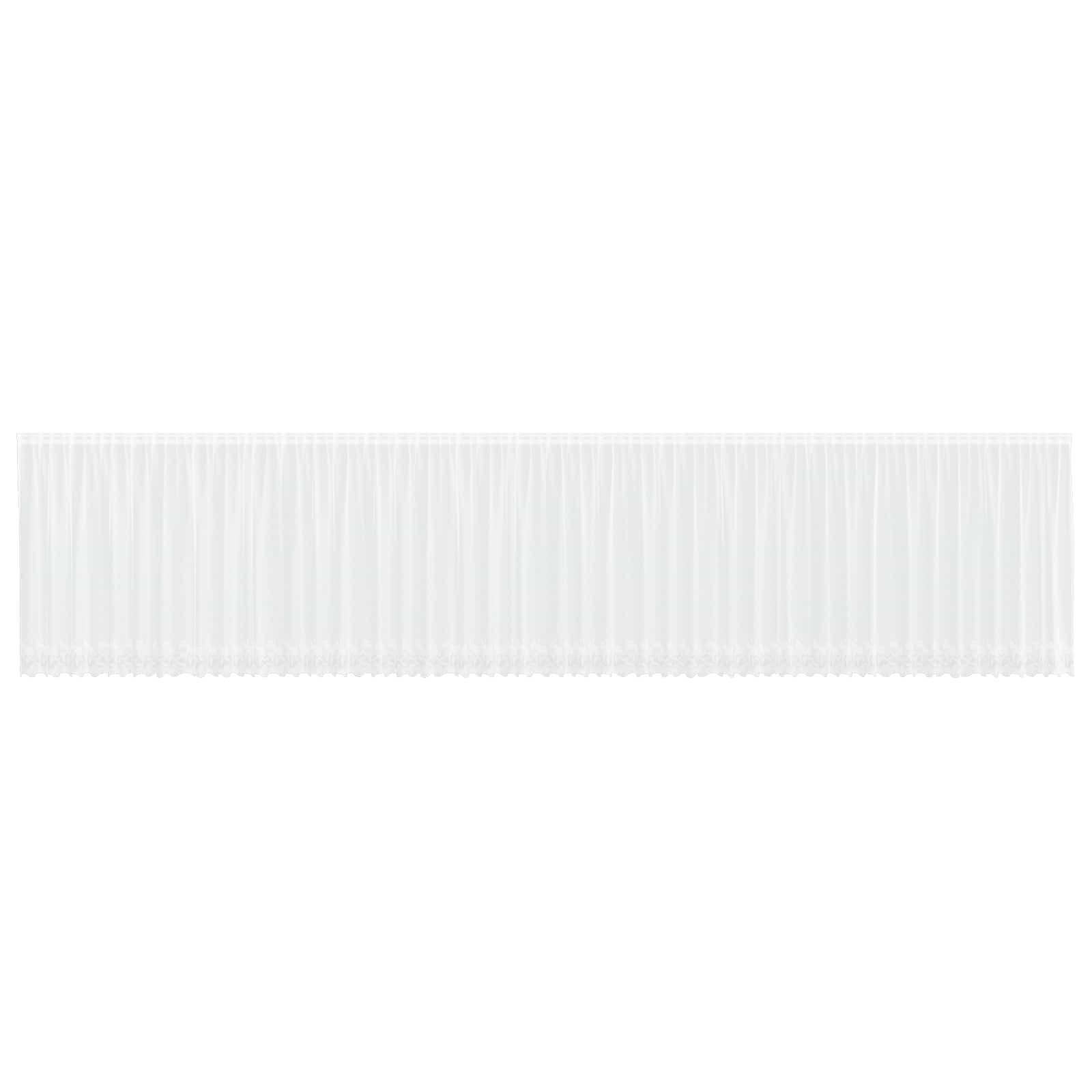 vidaXL Firanka Koronkowa z zasłonami Biały 180 x 1200 cm Poliester