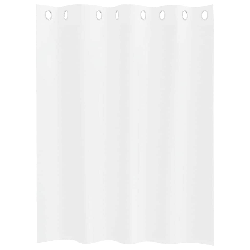 vidaXL Firany Voile z zasłonami 2 pcs Biały 140 x 140 cm Poliester
