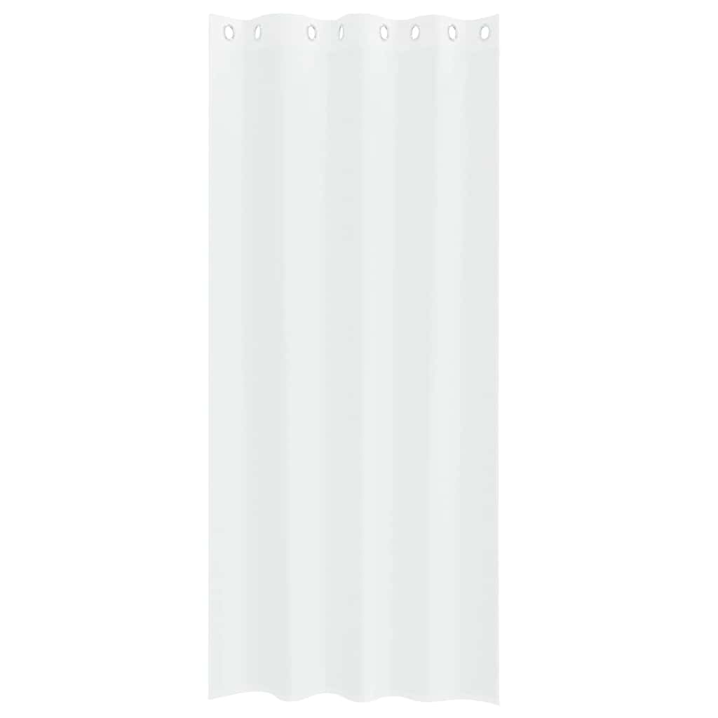 vidaXL Firany Voile z zasłonami 2 pcs Biały 245 x 140 cm Poliester