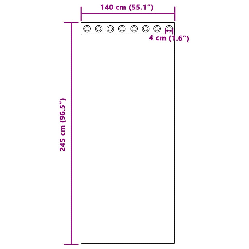 vidaXL Firany Voile z zasłonami 2 pcs Biały 245 x 140 cm Poliester