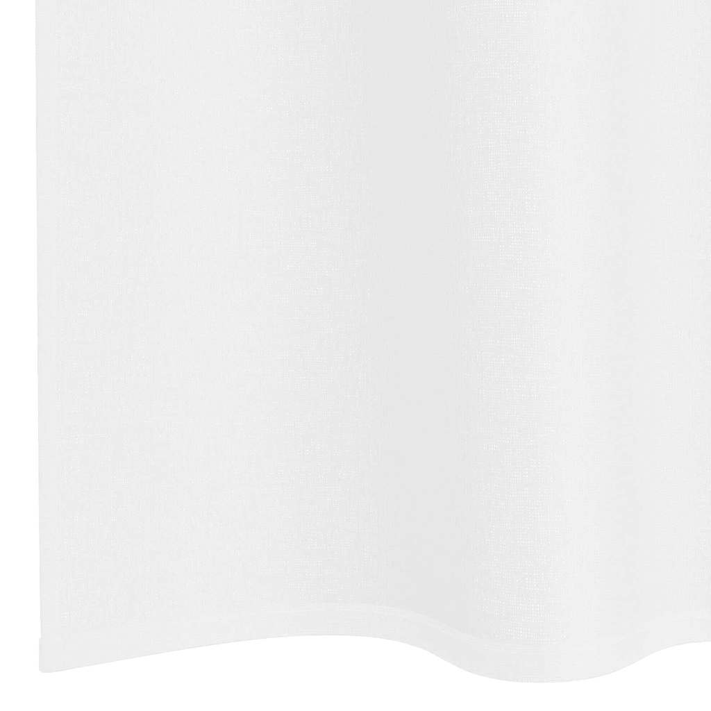 vidaXL Firany Voile z zasłonami 2 pcs Biały 260 x 140 cm Poliester
