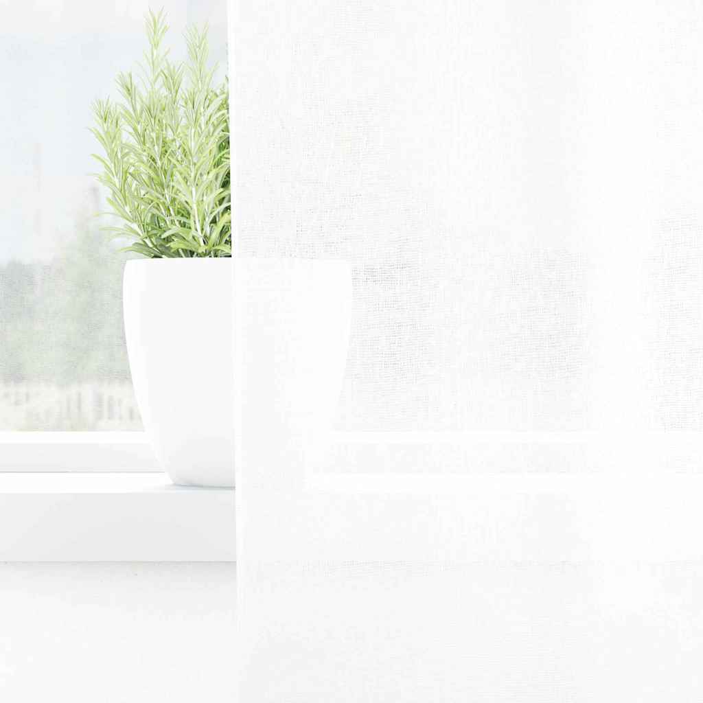 vidaXL Firany Voile z zasłonami 2 pcs Biały 260 x 140 cm Poliester