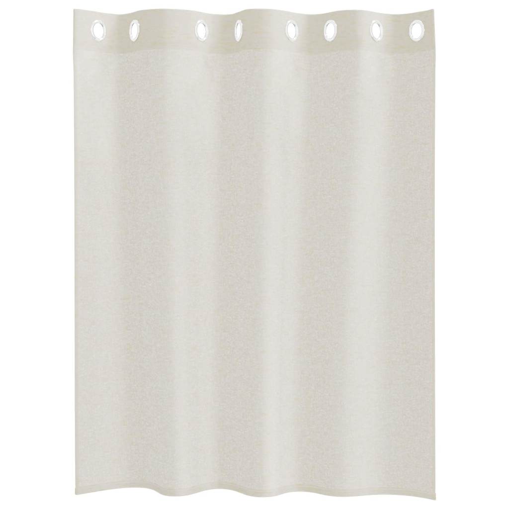 vidaXL Firany Voile z zasłonami 2 pcs Kremowy 140 x 140 cm Poliester