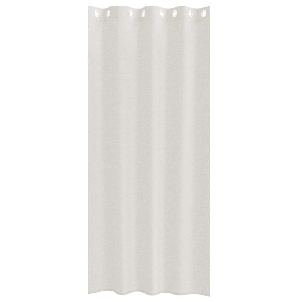 vidaXL Firany Voile z zasłonami 2 pcs Kremowy 225 x 140 cm Poliester