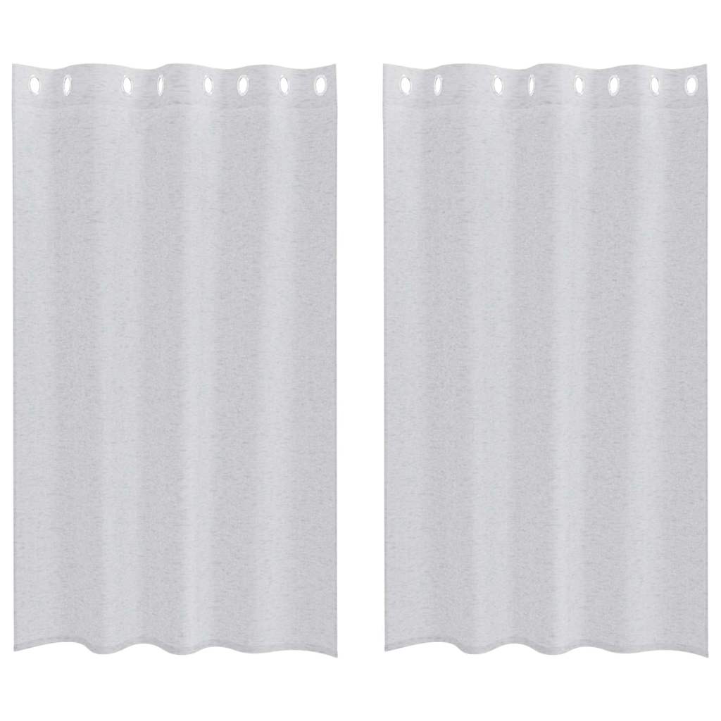 vidaXL Firany Voile 2 pcs Jasnoszary 175 x 140 cm Poliester