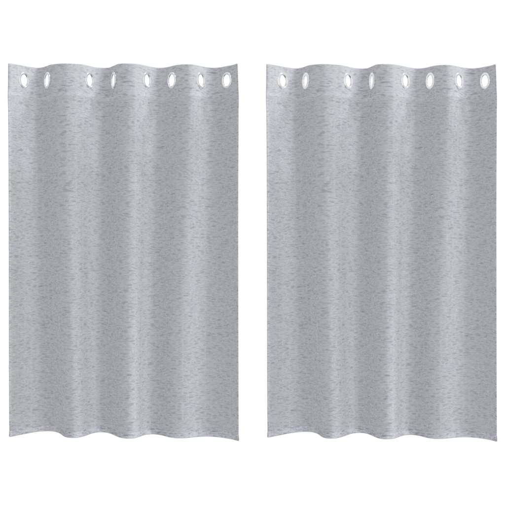 vidaXL Firany Voile 2 pcs Ciemnoszary 140 x 140 cm Poliester