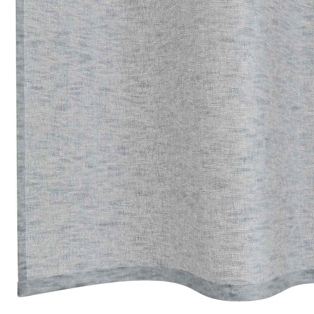 vidaXL Firany Voile 2 pcs Ciemnoszary 225 x 140 cm Poliester