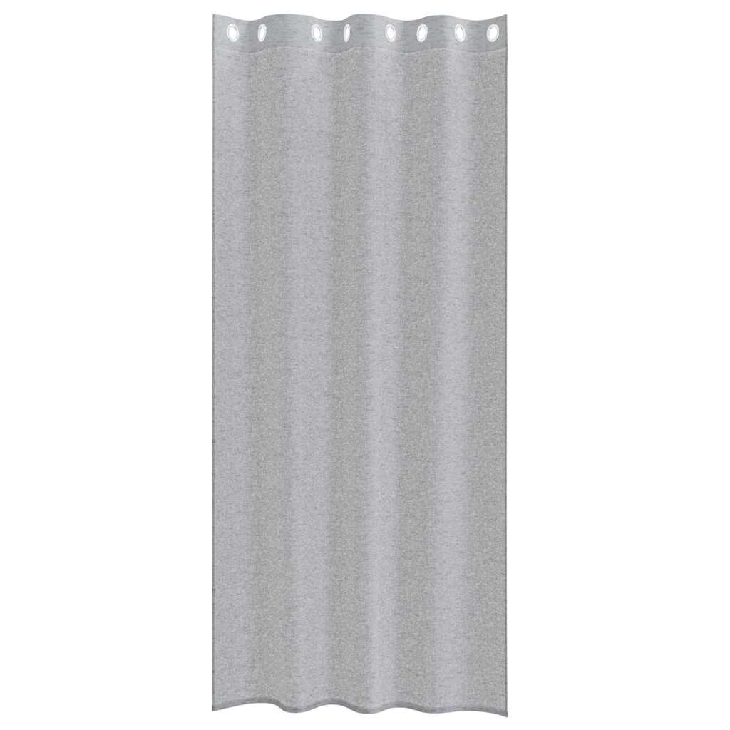 vidaXL Firany Voile 2 pcs Ciemnoszary 245 x 140 cm Poliester
