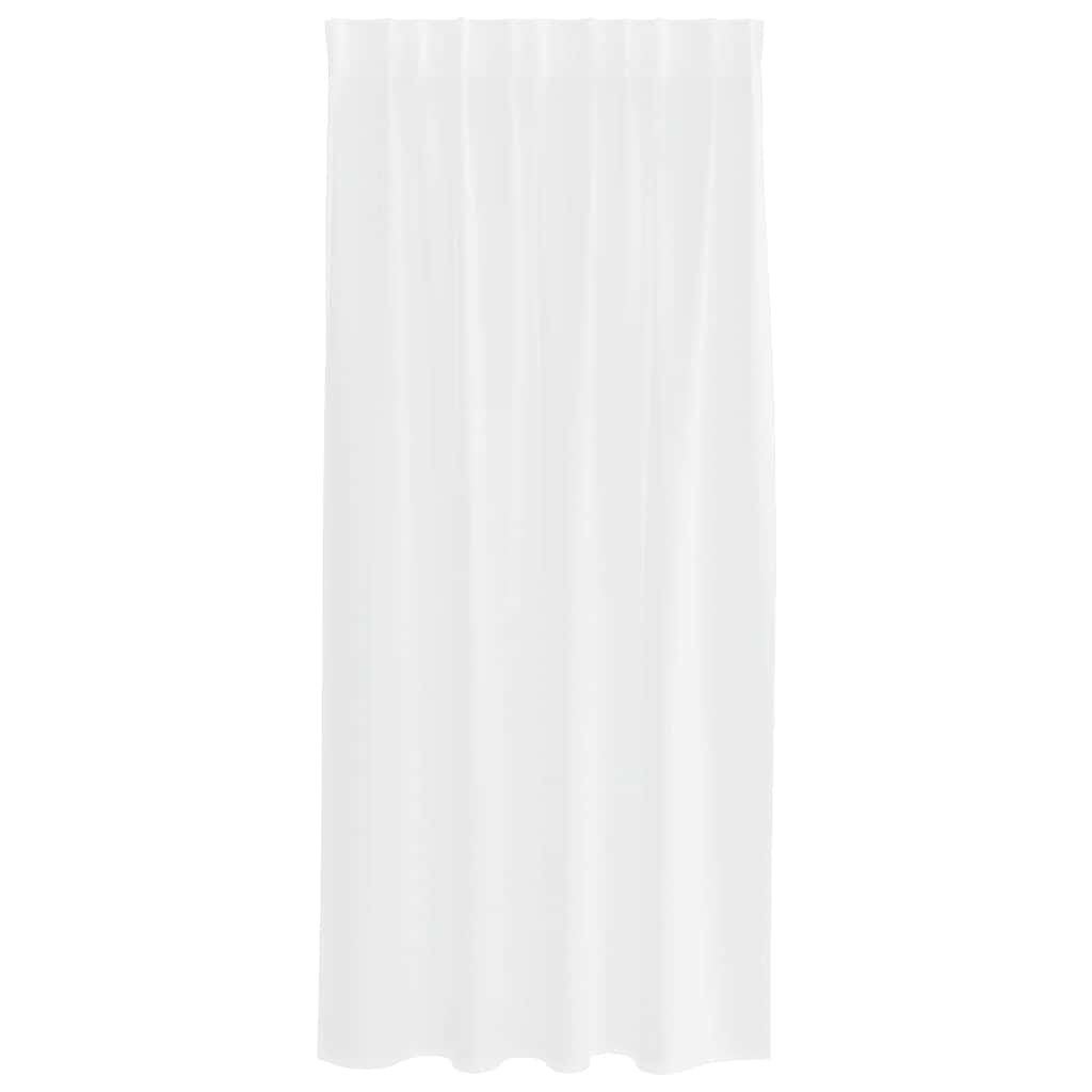 vidaXL Firany Voile z zasłonami 2 pcs Biały 175 x 140 cm Poliester