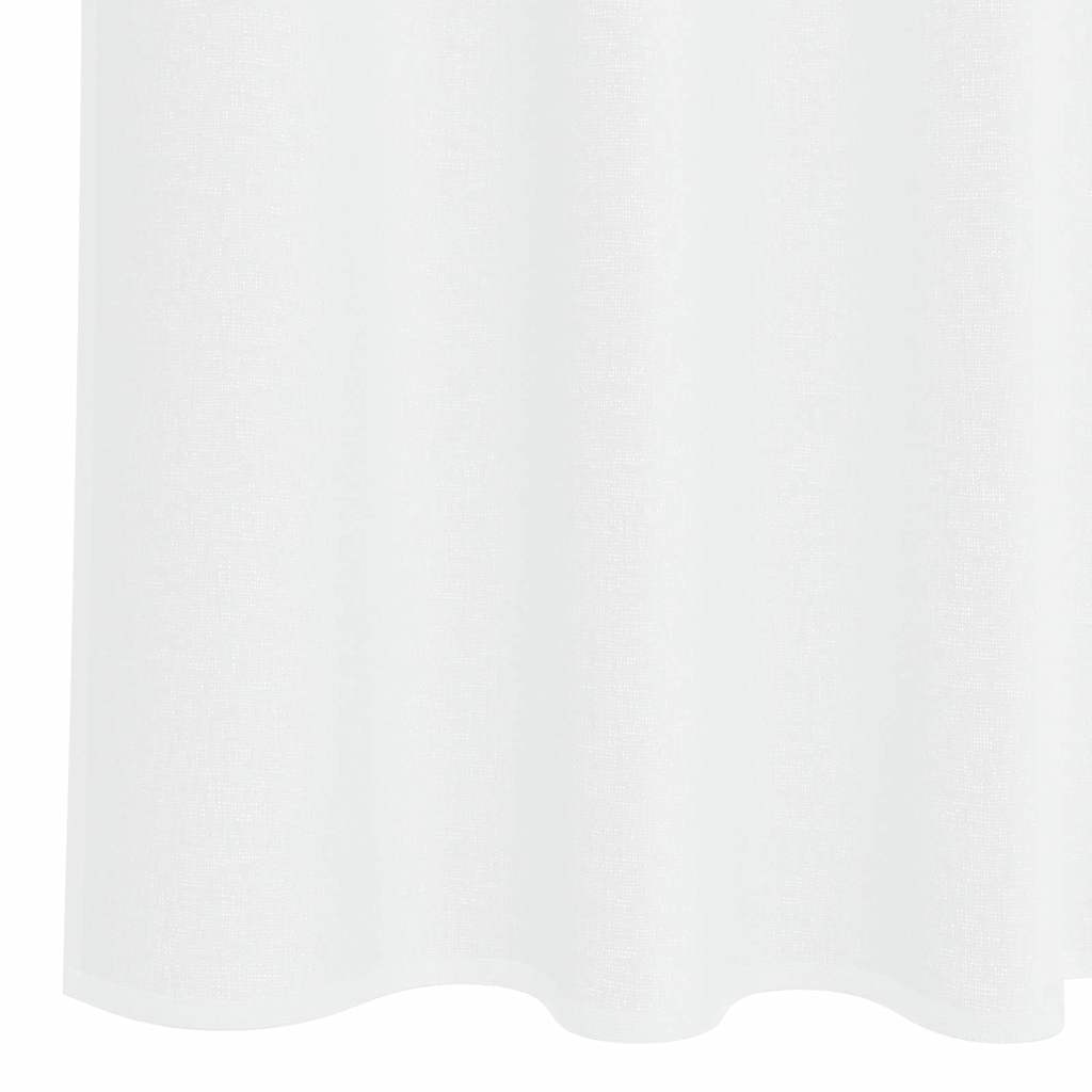 vidaXL Firany Voile z zasłonami 2 pcs Biały 245 x 140 cm Poliester