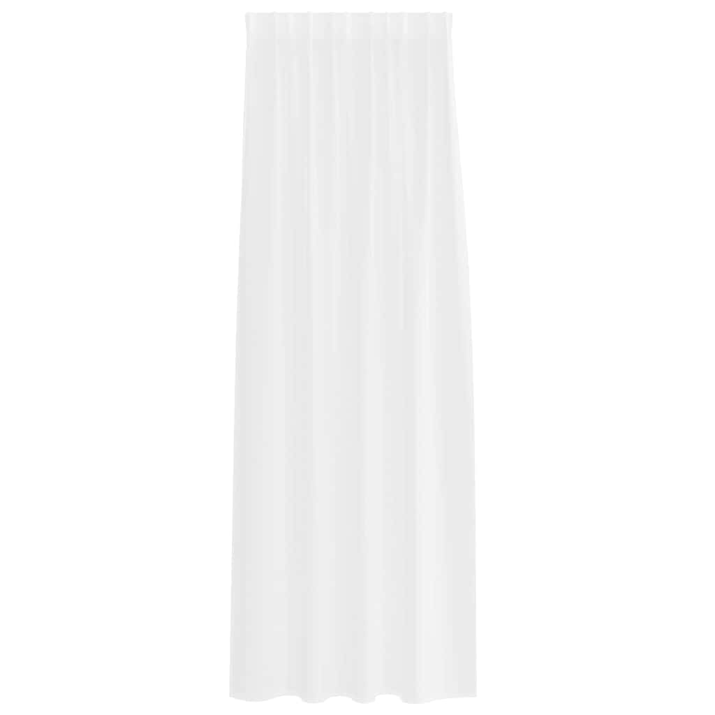 vidaXL Firany Voile z zasłonami 2 pcs Biały 245 x 140 cm Poliester