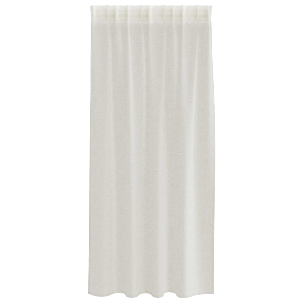 vidaXL Firany Voile z zasłonami 2 pcs Kremowy 175 x 140 cm Poliester