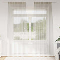 vidaXL Firany Voile z zasłonami 2 pcs Kremowy 245 x 140 cm Poliester