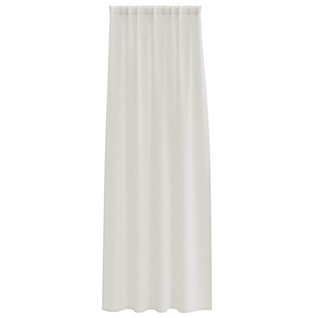 vidaXL Firany Voile z zasłonami 2 pcs Kremowy 245 x 140 cm Poliester
