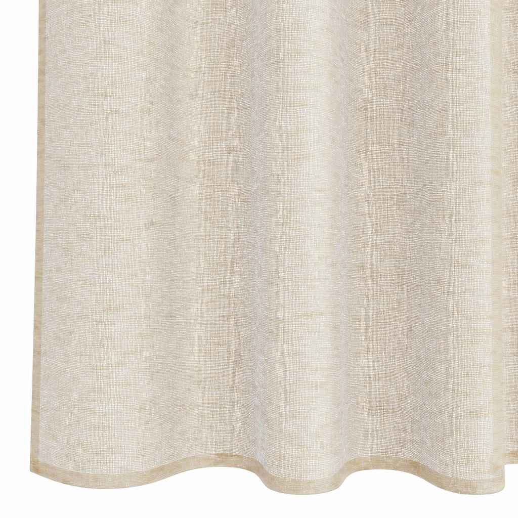 vidaXL Firany Voile z zasłonami 2 pcs piaskowy 175 x 140 cm Poliester