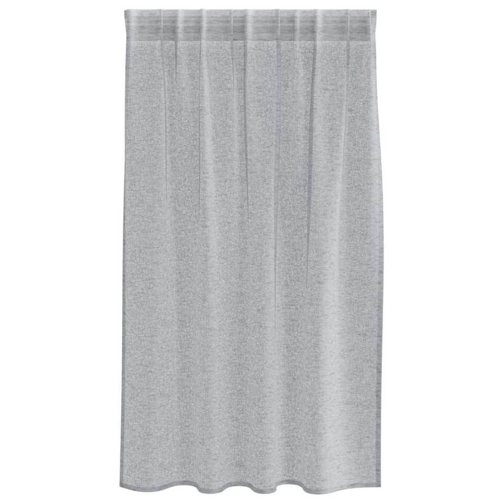 vidaXL Firany Voile 2 pcs Ciemnoszary 140 x 140 cm Poliester