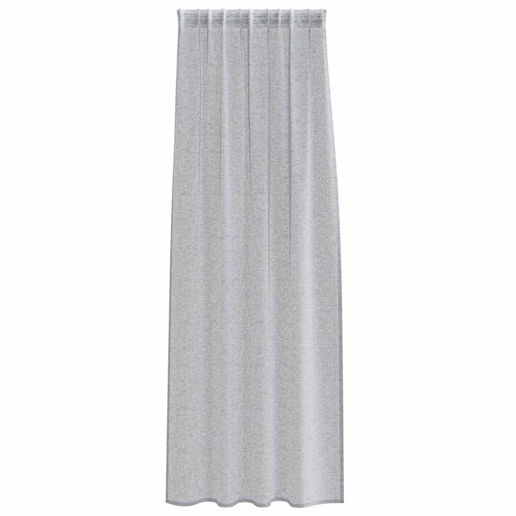vidaXL Firany Voile 2 pcs Ciemnoszary 245 x 140 cm Poliester