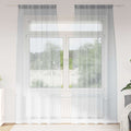 vidaXL Firany Voile 2 pcs Ciemnoszary 260 x 140 cm Poliester