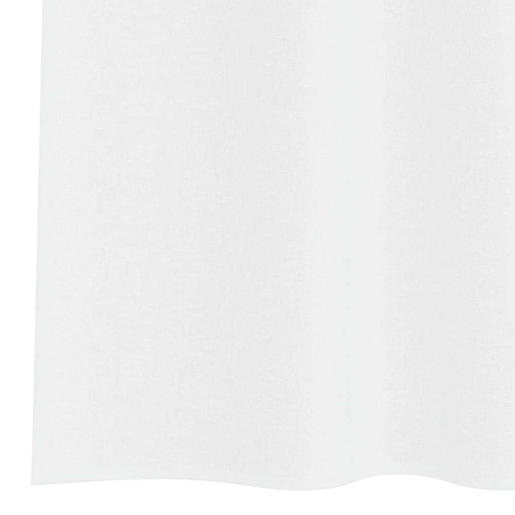 vidaXL Firany Voile z zasłonami 2 pcs Biały 175 x 140 cm Poliester