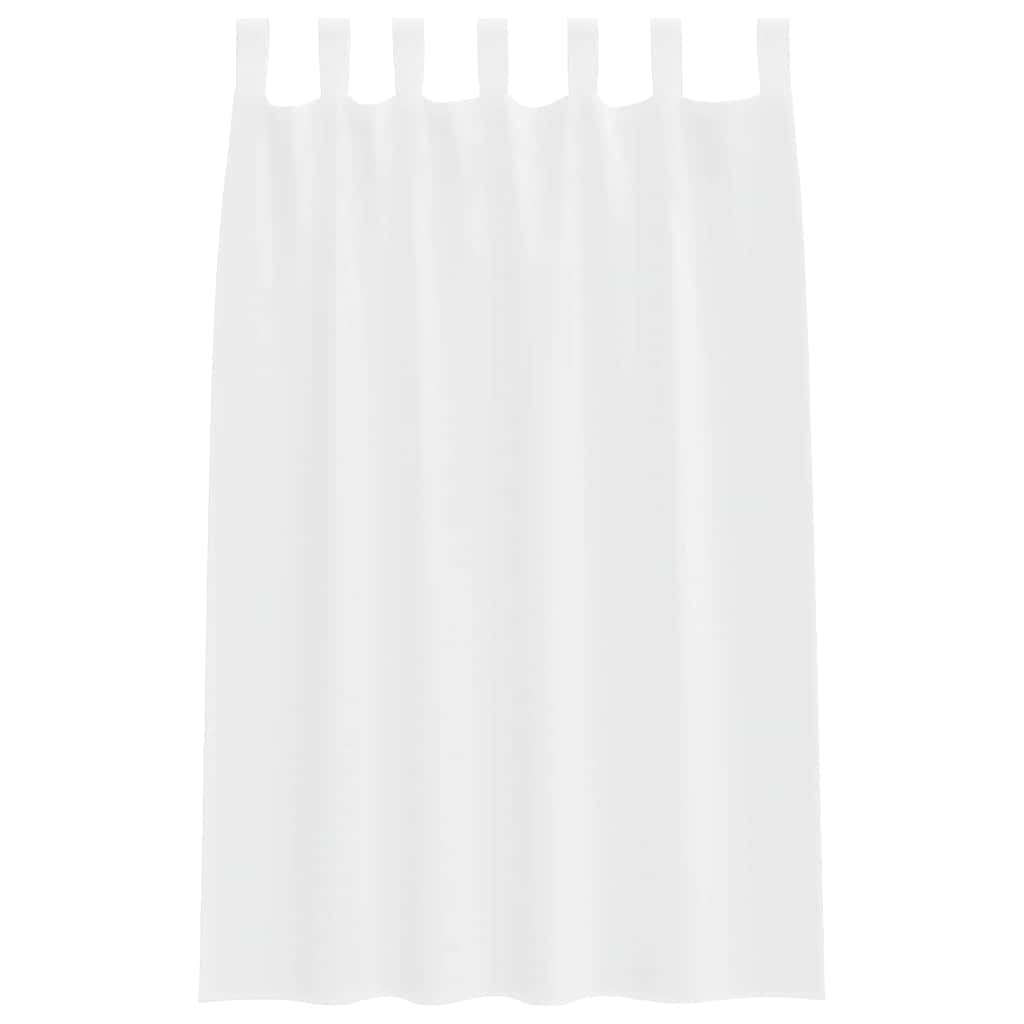 vidaXL Firany Voile z zasłonami 2 pcs Biały 175 x 140 cm Poliester