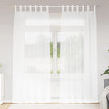 vidaXL Firany Voile z zasłonami 2 pcs Biały 245 x 140 cm Poliester