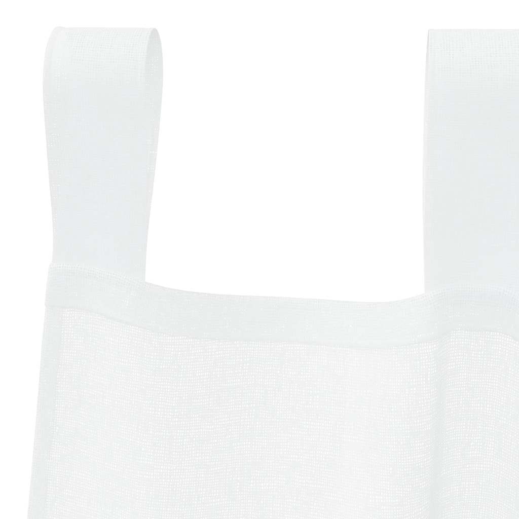 vidaXL Firany Voile z zasłonami 2 pcs Biały 260 x 140 cm Poliester