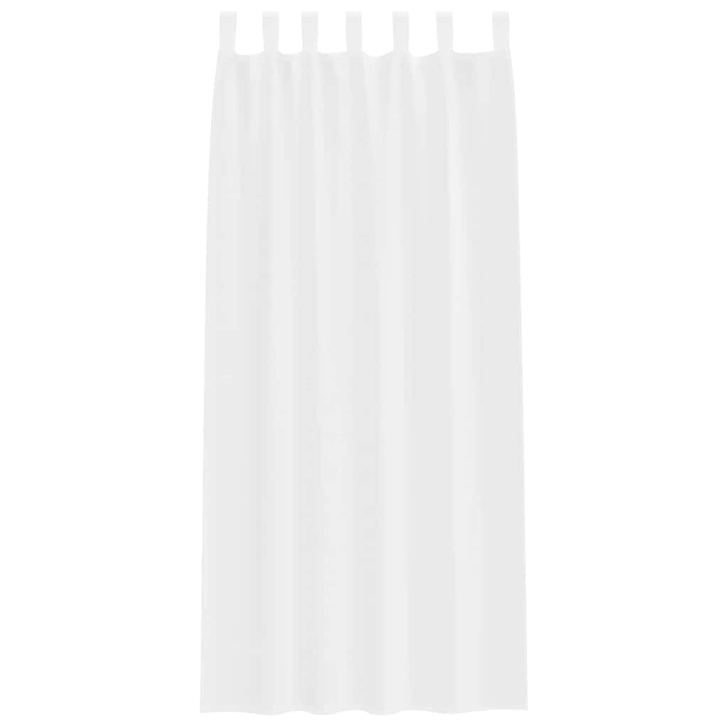 vidaXL Firany Voile z zasłonami 2 pcs Biały 260 x 140 cm Poliester