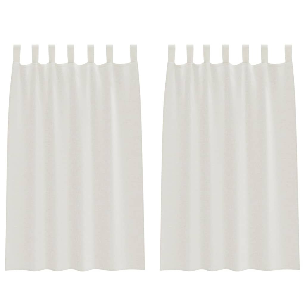 vidaXL Firany Voile z zasłonami 2 pcs Kremowy 175 x 140 cm Poliester