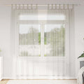 vidaXL Firany Voile z zasłonami 2 pcs Kremowy 260 x 140 cm Poliester