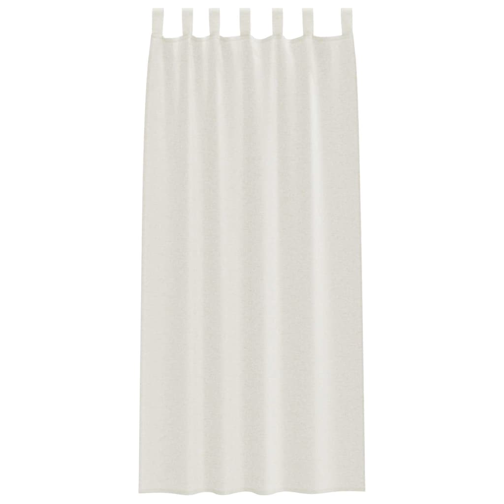 vidaXL Firany Voile z zasłonami 2 pcs Kremowy 260 x 140 cm Poliester