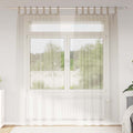 vidaXL Firany Voile z zasłonami 2 pcs piaskowy 225 x 140 cm Poliester