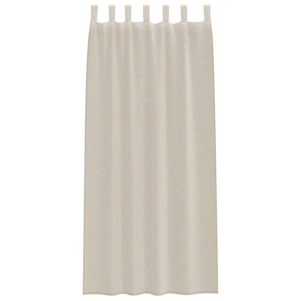 vidaXL Firany Voile z zasłonami 2 pcs piaskowy 225 x 140 cm Poliester