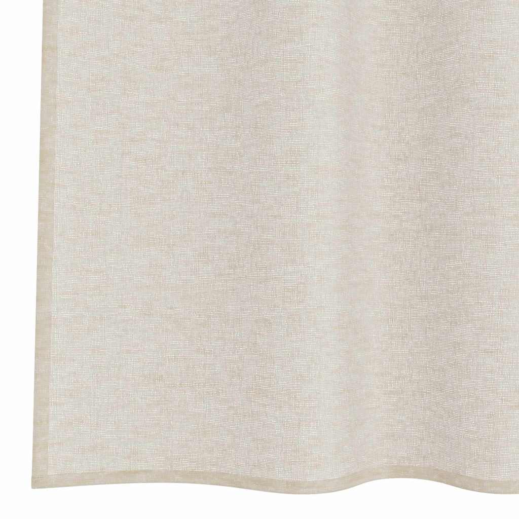 vidaXL Firany Voile z zasłonami 2 pcs piaskowy 245 x 140 cm Poliester