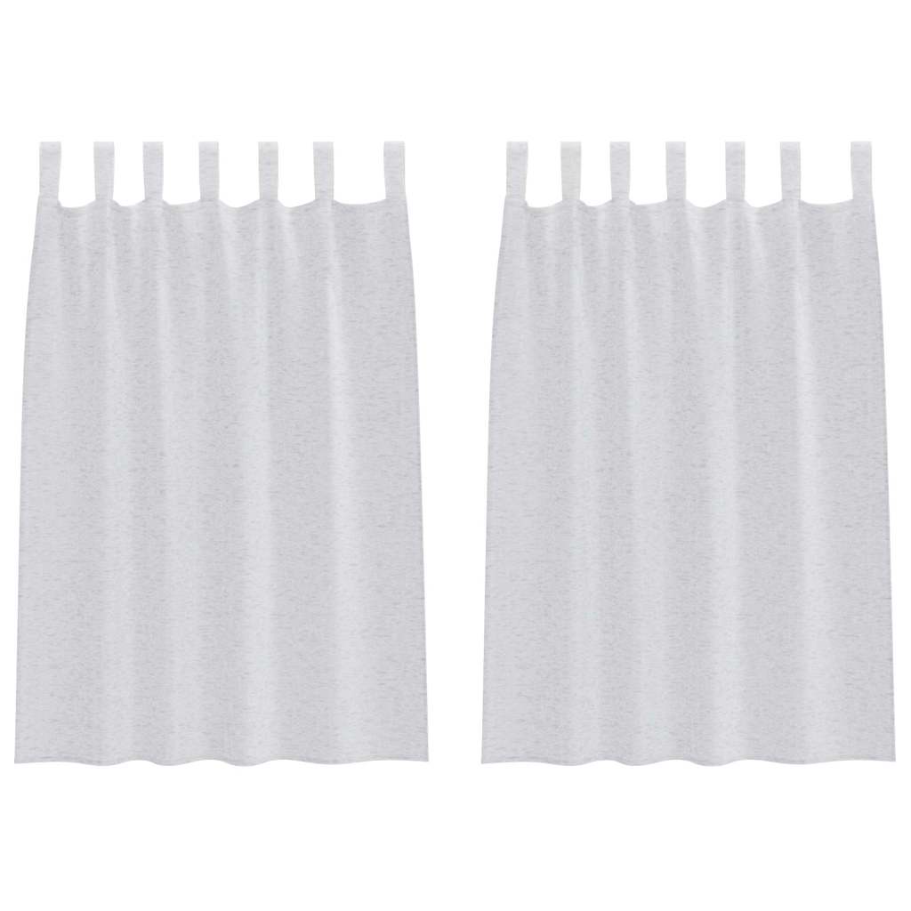 vidaXL Firany Voile 2 pcs Jasnoszary 140 x 140 cm Poliester