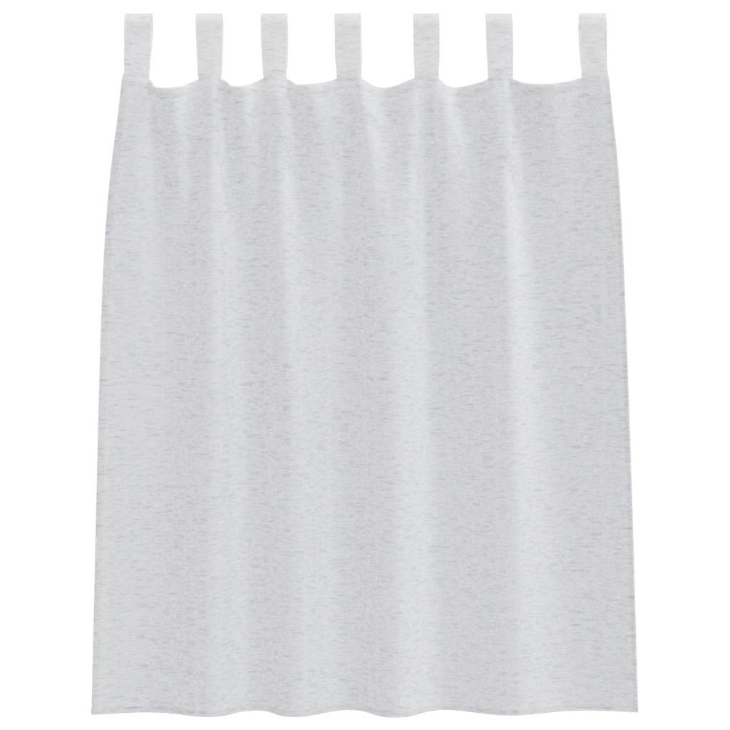 vidaXL Firany Voile 2 pcs Jasnoszary 140 x 140 cm Poliester