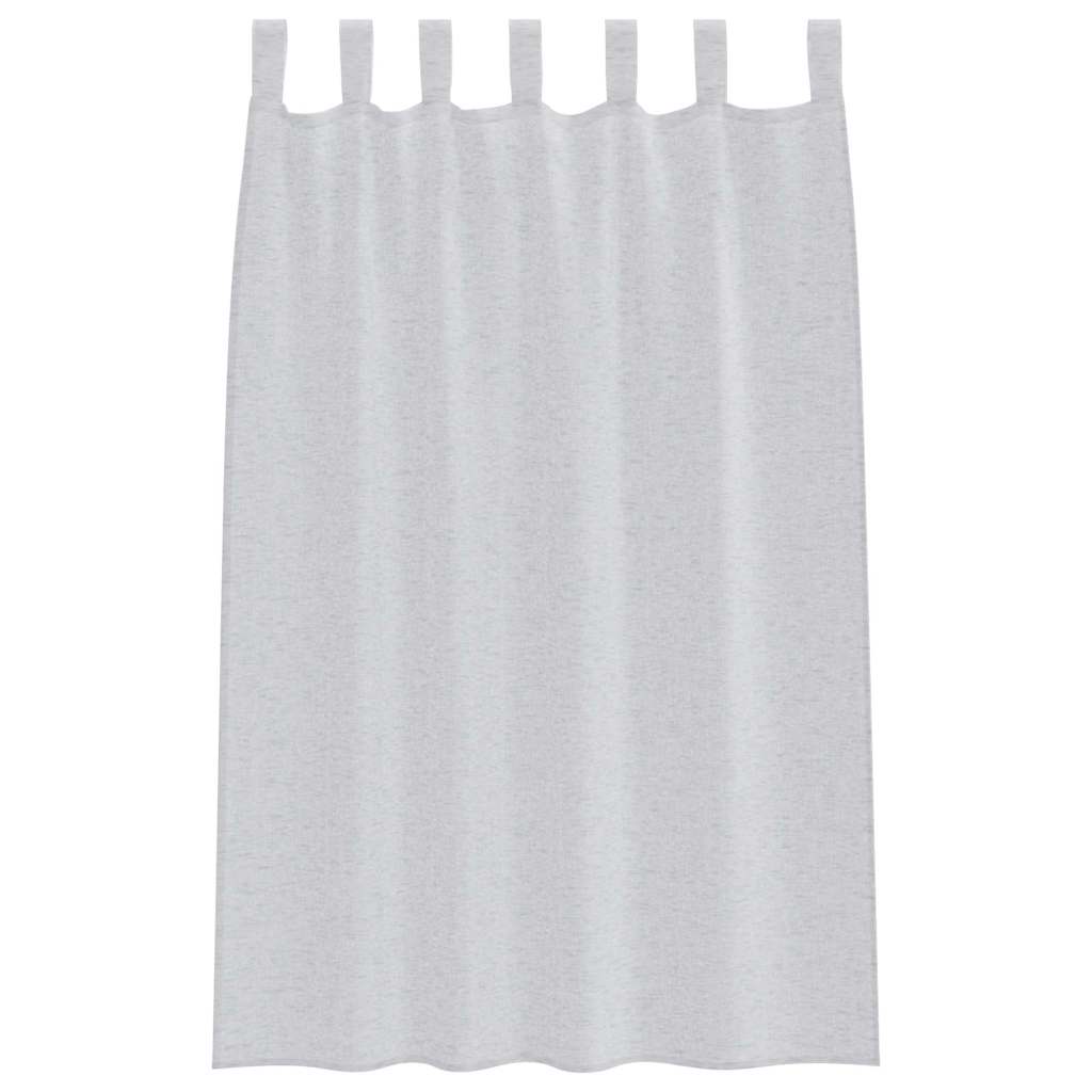 vidaXL Firany Voile 2 pcs Jasnoszary 175 x 140 cm Poliester