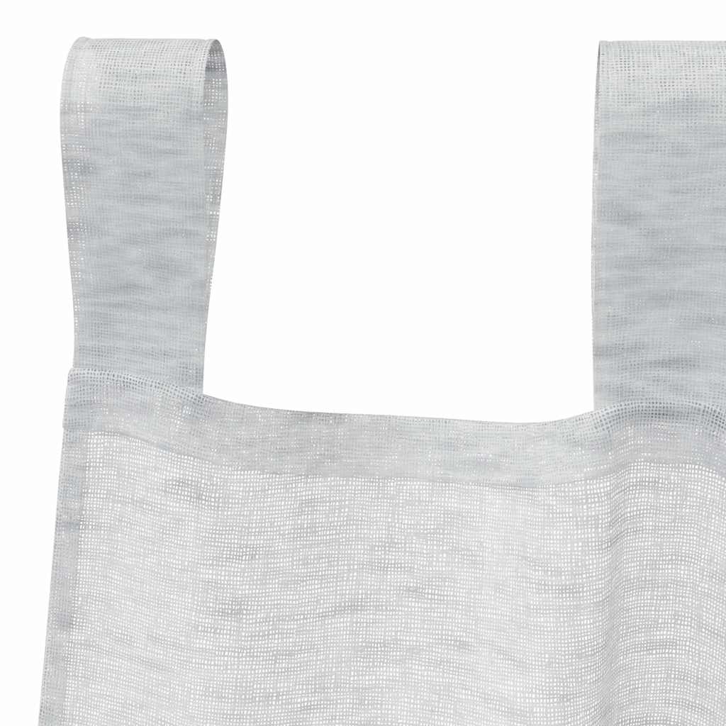 vidaXL Firany Voile 2 pcs Jasnoszary 225 x 140 cm Poliester