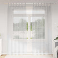 vidaXL Firany Voile 2 pcs Jasnoszary 225 x 140 cm Poliester