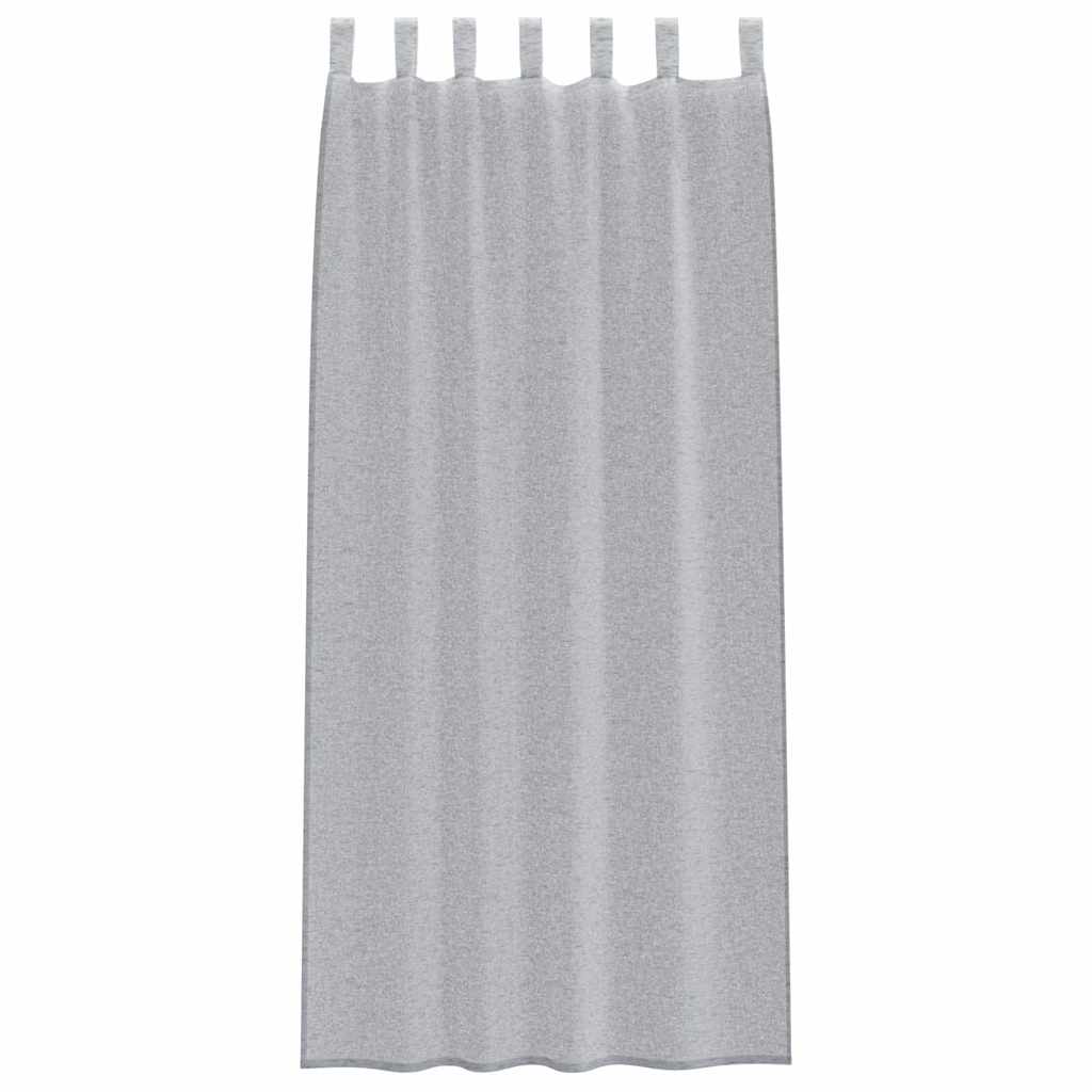 vidaXL Firany Voile 2 pcs Ciemnoszary 225 x 140 cm Poliester