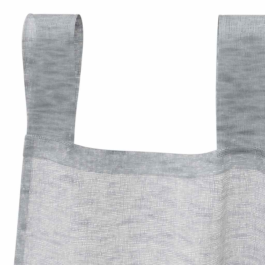 vidaXL Firany Voile 2 pcs Ciemnoszary 245 x 140 cm Poliester