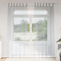 vidaXL Firany Voile 2 pcs Ciemnoszary 260 x 140 cm Poliester