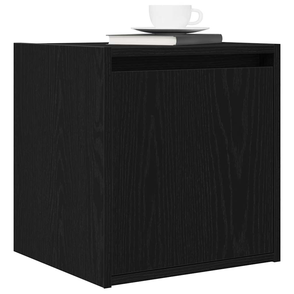 vidaXL Szafki nocne ścienne 2 szt. Czarne 38x34x40 cm