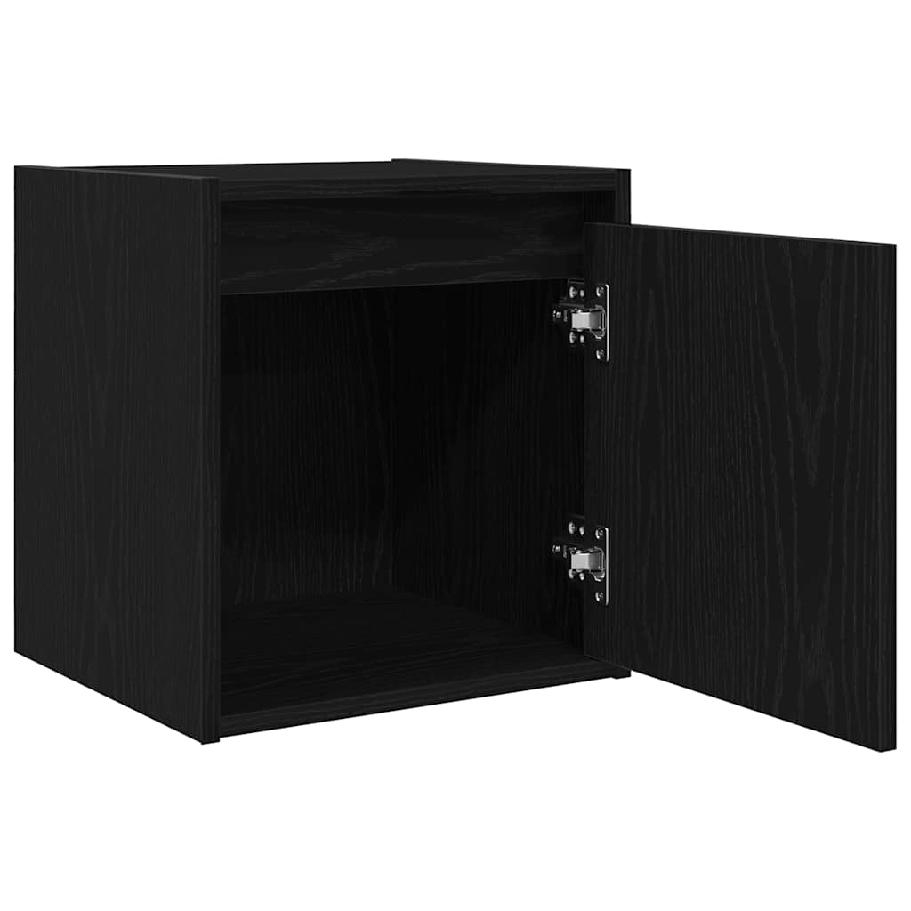 vidaXL Szafki nocne ścienne 2 szt. Czarne 38x34x40 cm