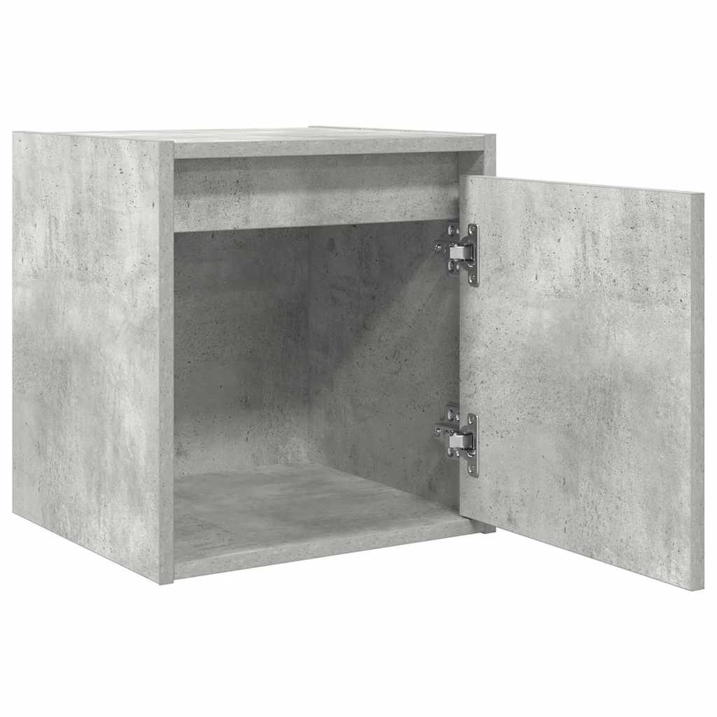 vidaXL Szafki nocne ścienne 2 szt. Betonowy szary 38x34x40 cm