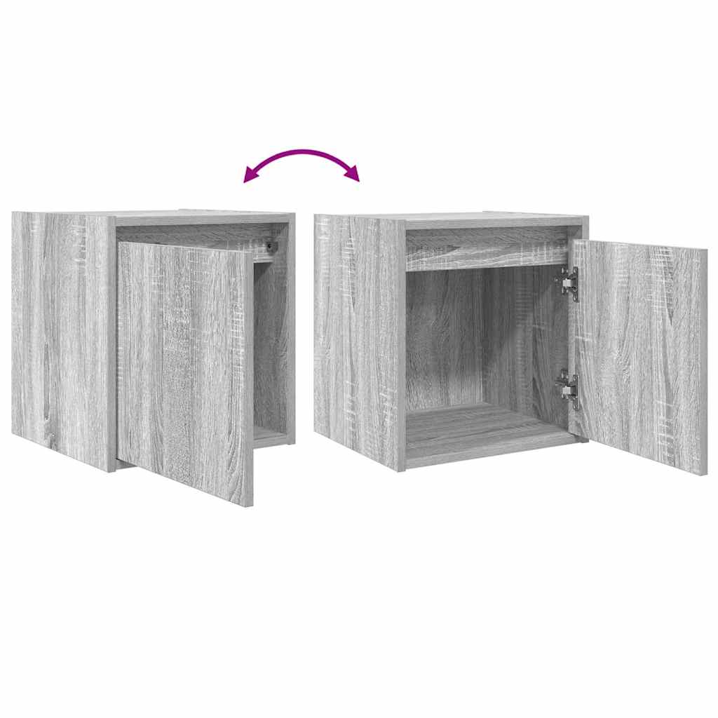vidaXL Szafka nocna wisząca Szara Sonoma 38x34x40 cm