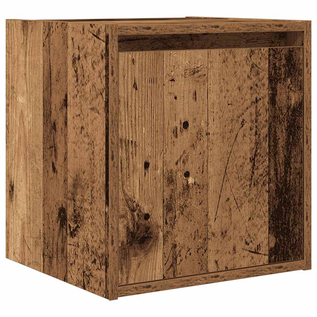 vidaXL Szafka nocna ścienna Stare drewno 38x34x40 cm