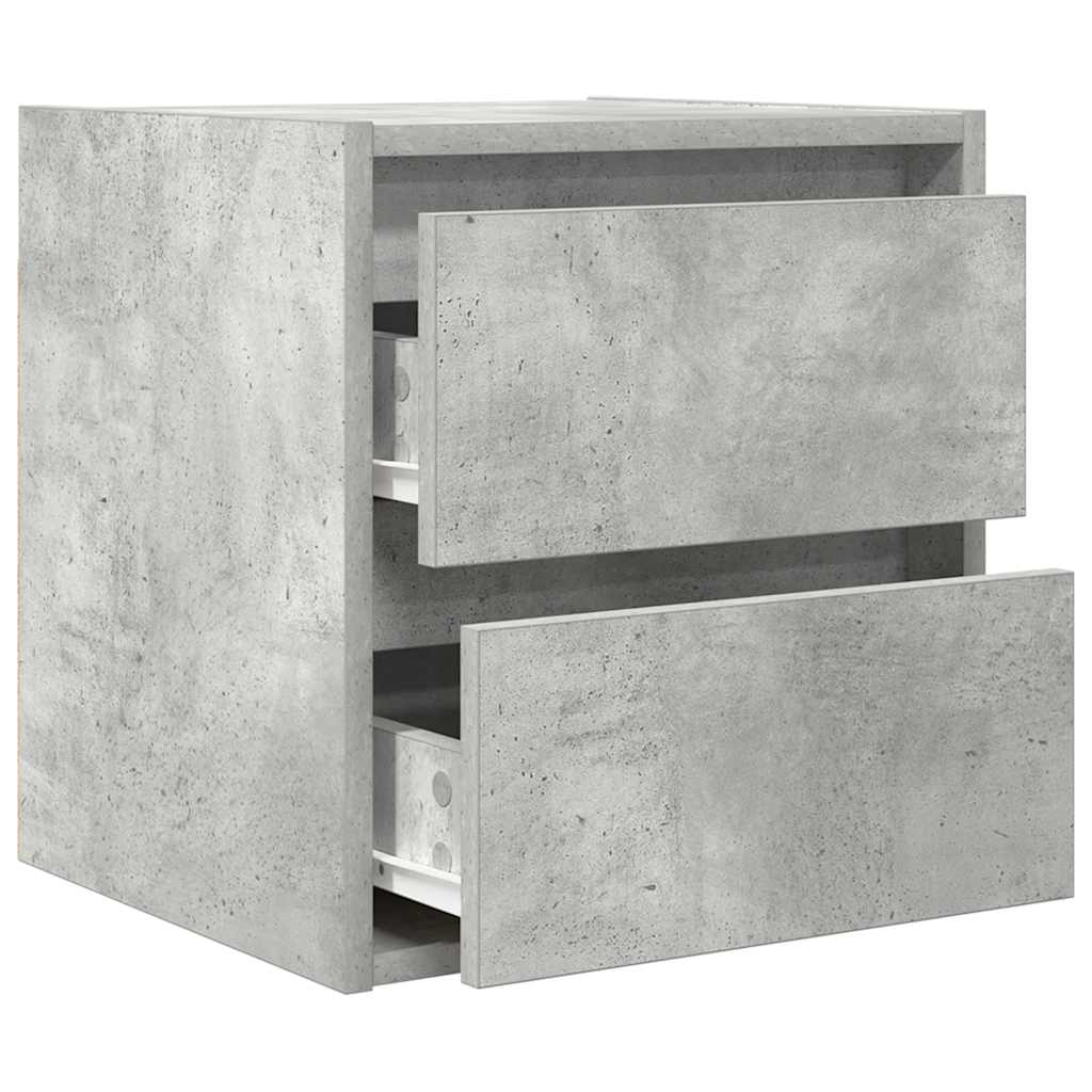 vidaXL Szafki nocne ścienne 2 szt. Betonowy szary 38x34x40 cm